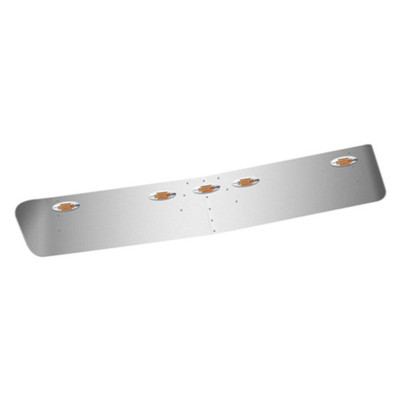 LONESTAR YEAR 2014 12.5 INCH STAINLESS STEEL VISOR W 5 AMBER G4 LED LIGHTS