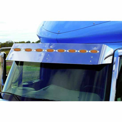PROSTAR YEAR 2016 12.5 INCH 304 STAINLESS STEEL DROP VISOR W 8 AMBER M1 LED LIGHTS