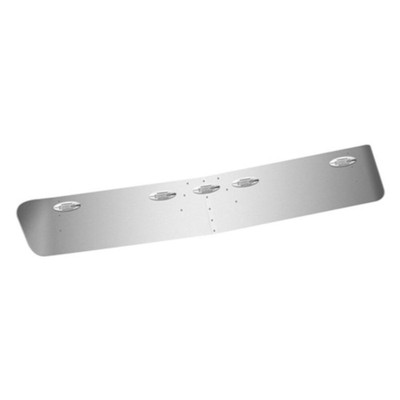 WORKSTAR YEAR 2014 12.5 INCH STAINLESS STEEL VISOR W 5 CLEAR FLATLINE LED LIGHTS