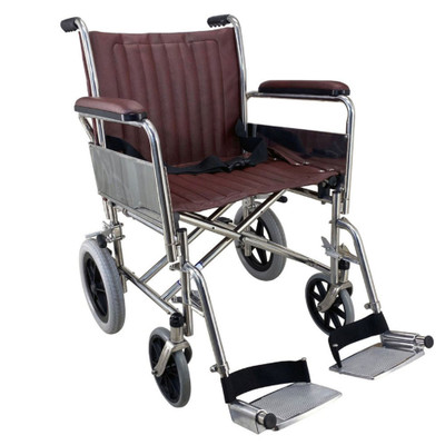 MRI Transport Chair 20IN Wide NonMagnetic Detachable Footrest Dark Blue Upholstery Replacement