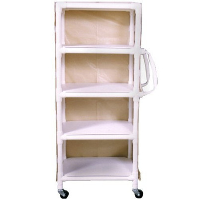 MRI NonMagnetic 4 Shelf PVC Linen and MultiUse Cart 25IN x 20IN Shelf Size Vinyl Mauve Replacement