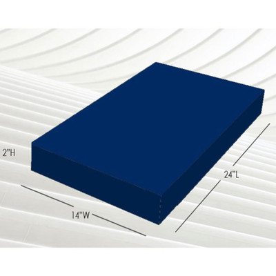 Rectangle Positioner Knee Separator Navy Blue With Antimicrobial Cover 24x15x3 Replacement