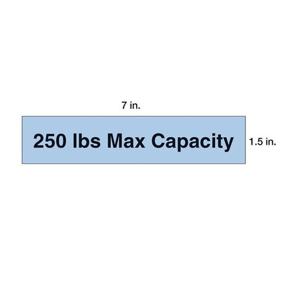 MRI Weight Stickers 300 LBS 1 Sticker Replacement