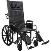 Wheel Chair with Detachable armrest Swing away legrest Reclining PVC leather Replacement