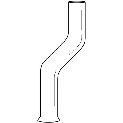 F250 YEAR 2003 4X60 INCH 16 GAUGE ALUMINIZED STEEL MID-PIPE W 5 DEGREE BEND 7.3L POWERSTROKE