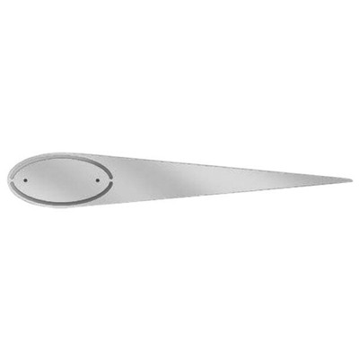 357 YEAR 1993 STAINLESS STEEL TEARDROP HOOD EMBLEM ACCENT W SLOT CUTOUTS