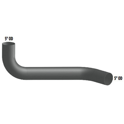 5 Inch Multi-Bend Below Muffler Plain Exhaust Elbow BOM Replacement