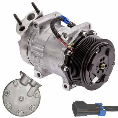 4100 YEAR 2009 AC COMPRESSOR WITH 8 GROOVE CLUTCH 2 PIN PLUG