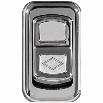 Chrome Blank Rocker Switch Cover W Logo Replacement
