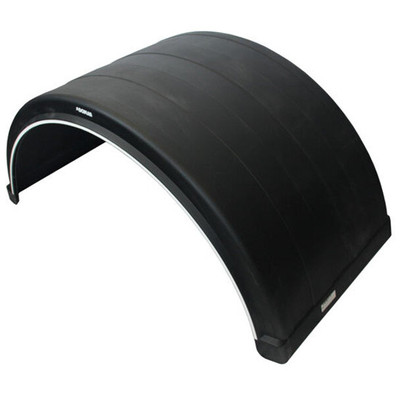 Black Poly Full Radius Fender 26 x 26 x 54 Inch Replacement
