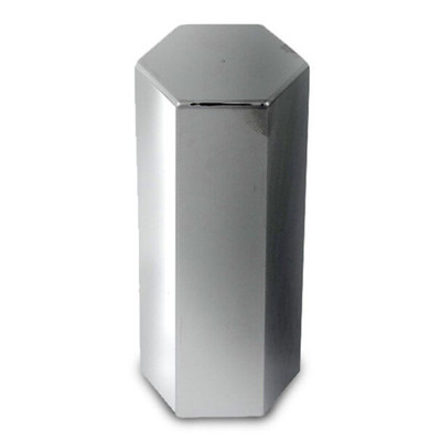 33MM X 5 Inch Chrome Plastic Hex Flat Top Push-On Lug Nut Cover Replacement