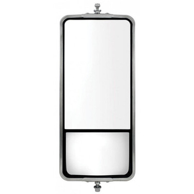 7 X 16 Inch Stainless Steel West Coast Heated Mirror With Convex Lower Mirror Replacement