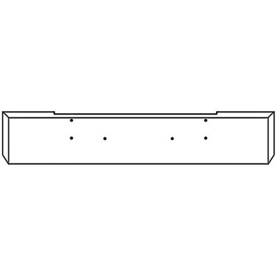 22IN Chrome 45 Degree Mitered End Roadrunner Bumper W- Tow 8 Oval And 2 2IN Light Holes Replacement