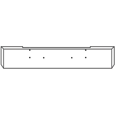22IN Chrome 45 Degree Mitered End Roadrunner Bumper W- 9 Oval Light Holes Replacement