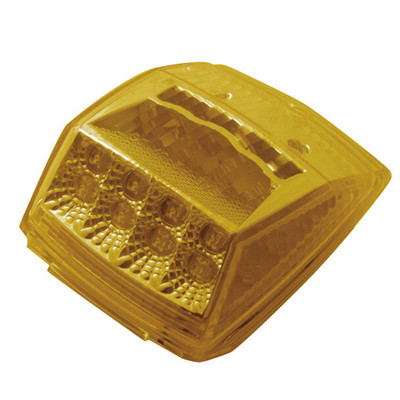 17 Diode Amber LED Square Cab Light W- Amber Lens And Reflector 5 Pack Replacement