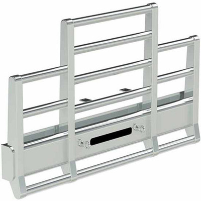 20 Inch Chrome Texas Rolled End Bumper With Square Fog Light Vent Holes Replacement