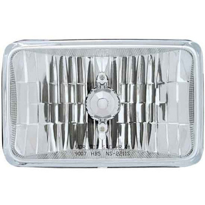 KODIAK YEAR 2006 LIGHTED CHROME BEZEL WITH VISOR AND AMBER LEDS FOR 5 X 7 INCH RECTANGULAR HEADLIGHT