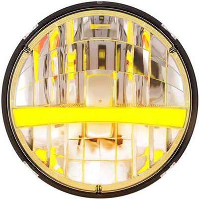FLC112 YEAR 1996 7IN RND HIGHPOWER LED DUAL FUNC HEADLIGHT WAMBER LED TURN SIGNAL WHT POS LIGHTBAR