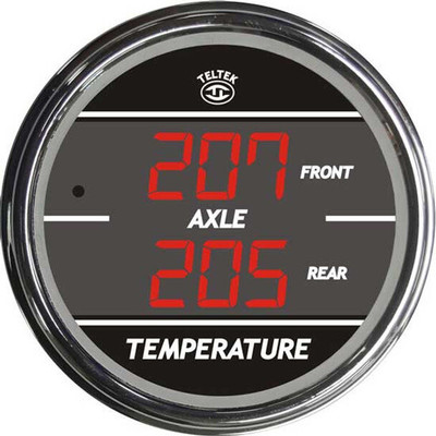 CLASSIC 120 YEAR 2000 BLUE DIGITAL DUAL DISPLAY FRONTREAR AXLE TEMPERATURE GAUGE 100-300 DEGREES F