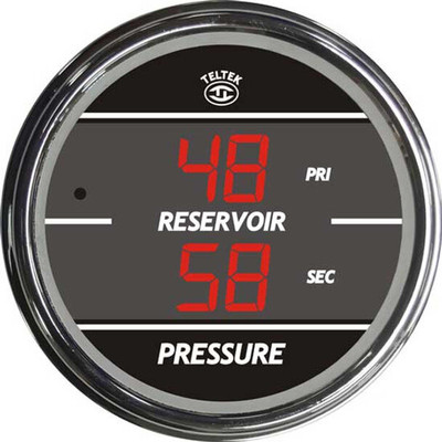 LTL9000 YEAR 1990 2.0625 INCH GREEN DIG DUAL AIR PRESSURE GAUGE PRIM SEC RESERVOIR 0-150 PSI