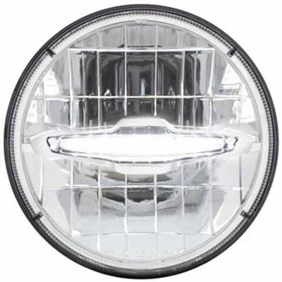 FLC112 YEAR 2000 7IN ROUND HIGH POWER 3 DIODE DUAL FUNC LED HEADLIGHT W WHITE LED DAY RUNNING LIGHT BAR