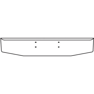 16IN Chrome Standard Rolled End Blank Bumper For Western Star 4964 Constellation And Heritage Replacement