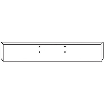 20IN Chrome Texas Bumper W Boxed Ends- Center Tow And 45 Rnd .75IN Light Holes For WS 4900 4964 Replacement