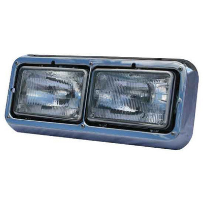 CLASSIC 120 YEAR 2004 DRIVER SIDE DUAL SQUARE HEADLIGHT ASSEMBLY W BEZEL