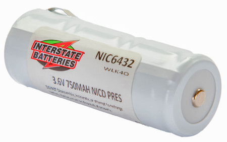 97210 3.6V .75AH NICD PRESS CONTACTS BATTERIES