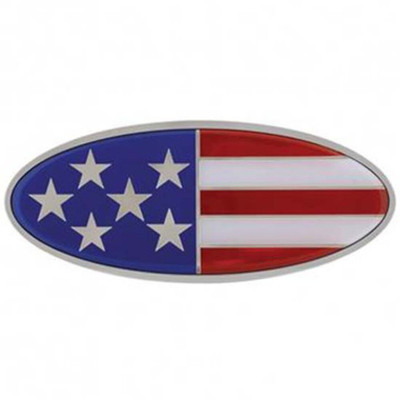 Chrome Die-Cast Colorado Flag Oval Emblem - 7 0.875 X 3 0.25 Inch Replacement