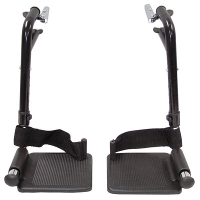FOOTREST HEEL LOOPS PAIR BLACK PLASTIC FOOTPLATES Replacement