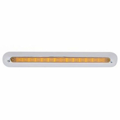 COLUMBIA 120 YEAR 2010 CHROME PLASTIC 12 INCH LED LIGHT BAR WITH 14 DIODES CLEAR LENS AND MIRROR FINISH