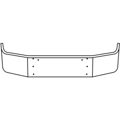 16 Inch Chrome Wrap Around Bumper with Tow Vent Fog Light Holes Replacement