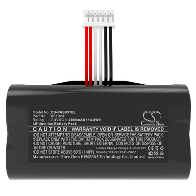 Payment Terminal Battery 2Ah 7.4V Black 14.8Wh Li-ion Replacement