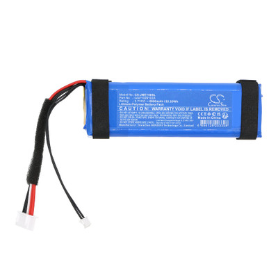 Speaker Battery 6Ah 3.7V Blue 22.2Wh Li-Polymer Replacement