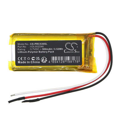 Speaker Battery 0.95V 3.7Ah Black 3.52Wh Li-Polymer Replacement