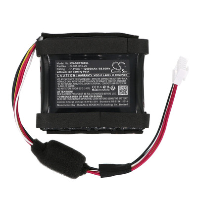 Speaker Battery 12V 7.4Ah Black 88.8Wh Li-ion Replacement