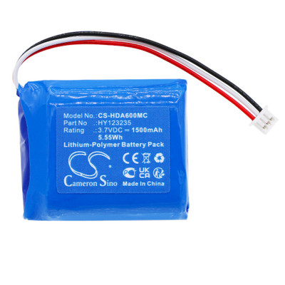 Body Camera Battery 1.5V 3.7Ah Blue 5.55Wh Li-Polymer Replacement