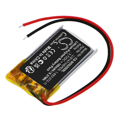 3D Glasses Battery 0.1Ah 3.7V Black 0.37Wh Li-Polymer Replacement