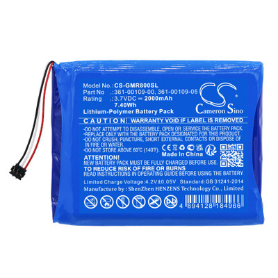 GPS, Navigator Battery 2Ah 3.7V Blue 7.4Wh Li-Polymer Replacement