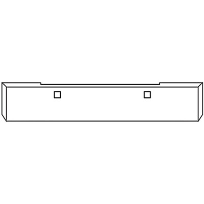 20 Inch Chrome Steel American Eagle Boxed End Bumper with Tow Holes Boltless Mounting Plates Replacement