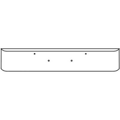 22 Inch Chrome American Eagle Rolled End Bumper with 2 M1- P1 Light Holes Replacement
