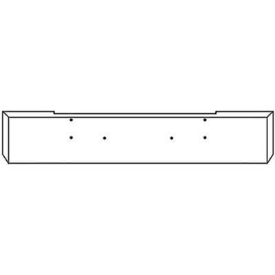 W900L YEAR 2023 20 INCH STAINLESS STEEL BOXED END BUMPER WITH 9 OVAL LIGHT HOLES AND TOW HOLES