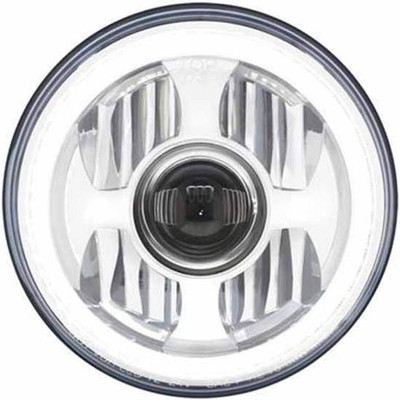 379 W CUSTOM HEADLIGHTS YEAR 1987 7IN ROUND LED PROJECTION HEADLIGHT W DUAL FUNCTION HALO RING