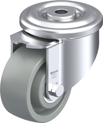 Pressed Stl HD Swivel Caster 3.125IN Gray Synth on Hi-Qual Nylon 6 Whl 3.4375IN Mt Plate 4.3125IN H Replacement