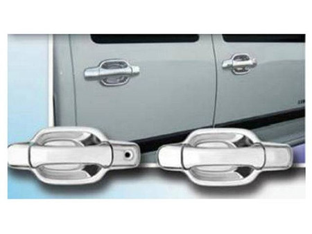 Chrome ABS Door Handle Cover 4Pc 2-door Pickup Truck Does not include passenger key access Replacement