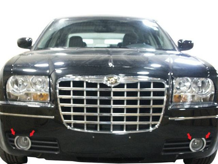 Stainless Steel Front Vent Accent 4Pc 4-door Sedan For Chrysler 300 05-08 Replacement
