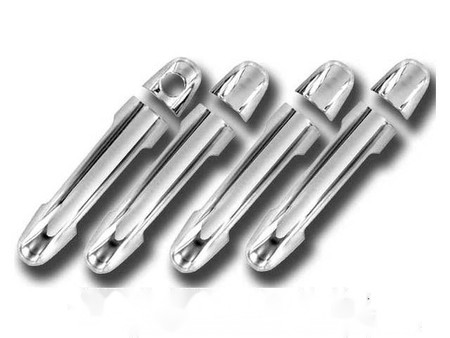 Chrome ABS Door Handle Accent 8Pc 4-door SUV Does not include passenger key access Replacement