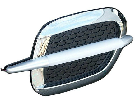 Chrome ABS plastic Port Hole Bezel 2Pc Fits ALL For Universal Portholes Truck Style with Amber Light Replacement