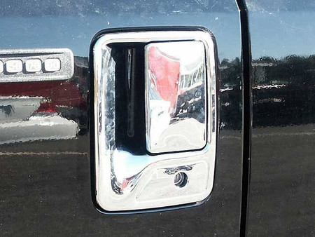 Chrome ABS Door Handle Cover 4Pc 2-door Pickup Truck w/1-keyhole-driver side key access only Replacement